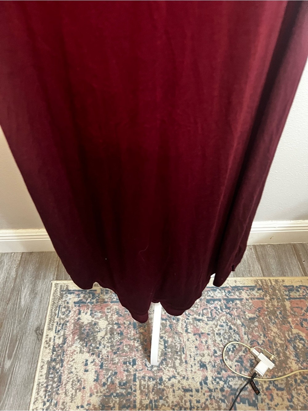 Daily Ritual Midi Dress Maroon Jersey Knit Sleeveless Tank Top V-Neck Large - Picture 8 of 11